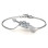 Double Heart with Arrow and Two Heart Stones Promise Bracelet