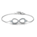 Personalised Double Stone Infinity Accent Bracelet Personalised Double Stone Infinity Accent Bracelet with birthstones