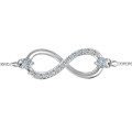 Personalised Double Stone Infinity Accent Bracelet Personalised Double Stone Infinity Accent Bracelet with birthstones