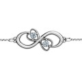 Personalised Duo of Hearts and Stones Infinity Bracelet Personalised duo of hearts and stones infinity bracelet