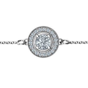 Personalised Halo and Accents Bracelet Personalised Halo and Accents Bracelet