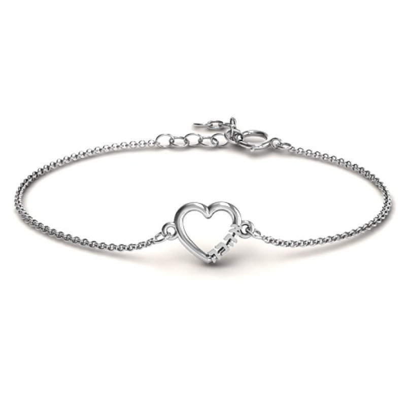 Personalised Heart 'Ahava' Bracelet Personalised Heart 'Ahava' Bracelet