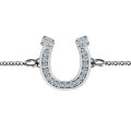 Horseshoe Bracelet with Two Stones and Accents Personalised horseshoe bracelet with two stones and accent stones