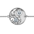 Personalised Love, Life and Balance Bracelet with yin yang heart design
