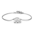 Personalised Lucky Elephant Bracelet Personalised Lucky Elephant Bracelet with a raised-trunk elephant centrepiece