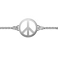 Personalised Shanti Peace Bracelet Personalised Shanti Peace Bracelet with circular peace symbol