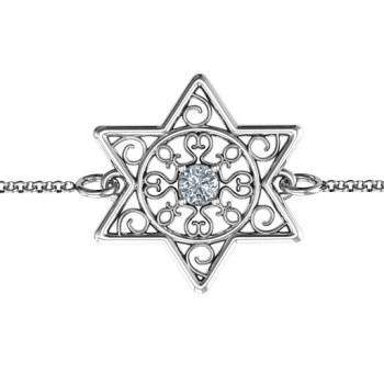 Personalised Star of David with Filigree Bracelet