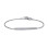 Sterling Silver Beaming Bar Bracelet With Cubic Zirconia Accent Stones