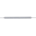 Sterling silver beaming bar bracelet with cubic zirconia accent stones