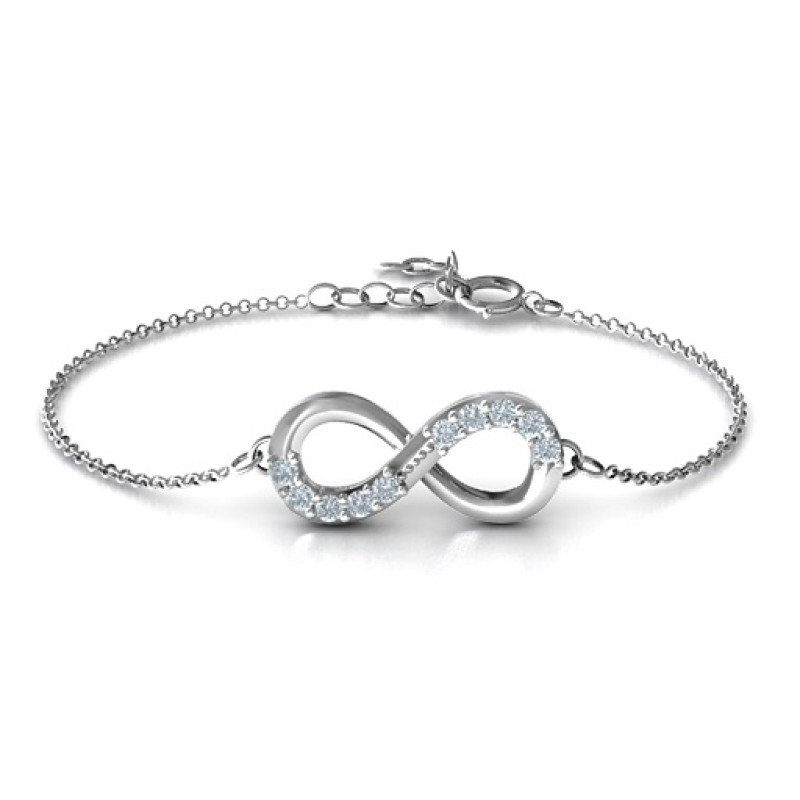 Personalised Birthstone Accent Infinity Bracelet Neatie personalised birthstone accent infinity bracelet