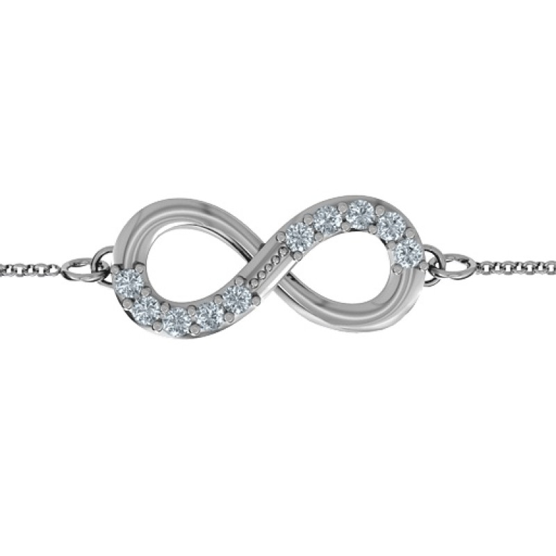 Personalised Birthstone Accent Infinity Bracelet Neatie personalised birthstone accent infinity bracelet