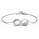 Sterling Silver Double the Love Infinity Bracelet