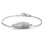 Sterling Silver Feather with Accent Stones Bracelet