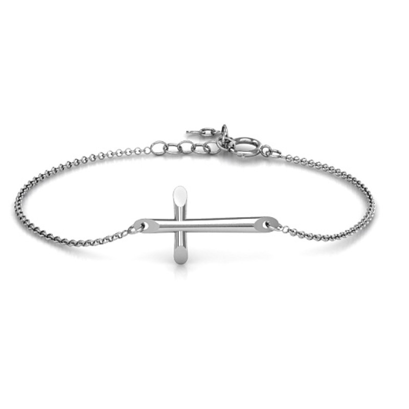 Personalised Modern Cross Bracelet Personalised modern cross bracelet