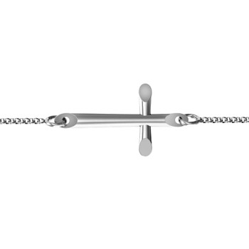 Personalised Sterling Silver Modern Cross Bracelet Personalised Sterling Silver Modern Cross Bracelet