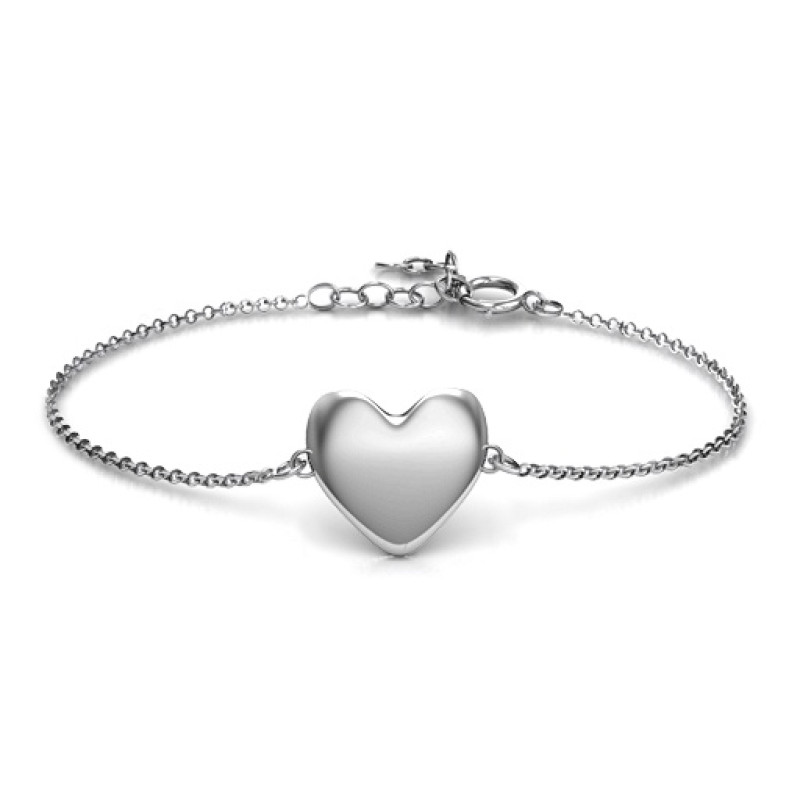 Personalised Sweet Heart bracelet with an engraved centrepiece