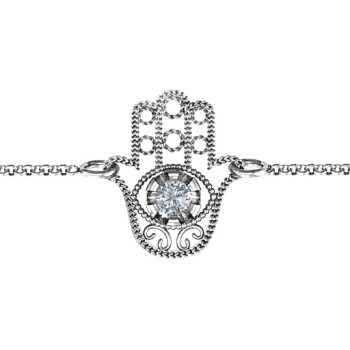 Personalised Upright Hamsa Bracelet Personalised Upright Hamsa Bracelet