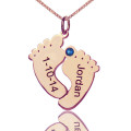 Baby Feet Imprint Necklace Personalised baby feet imprint necklace