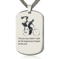 Couple Bicycle Dog Tag personalised name necklace