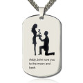 Marriage Proposal Dog Tag Name Necklace Marriage Proposal Dog Tag Name Necklace product image