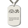 Lotus Flower Name Dog Tag Necklace Personalised lotus flower name dog tag necklace