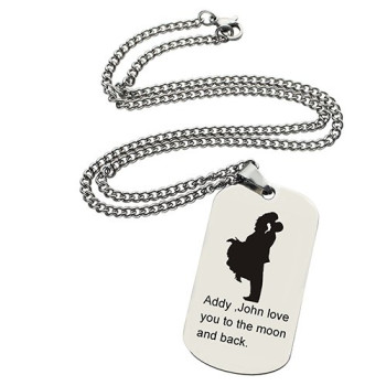 Faill In Love Couple Name Dog Tag Necklace Faill In Love Couple Name Dog Tag Necklace