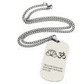 Lotus Flower Name Dog Tag Necklace Personalised lotus flower name dog tag necklace