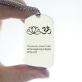 Lotus Flower Name Dog Tag Necklace Personalised lotus flower name dog tag necklace