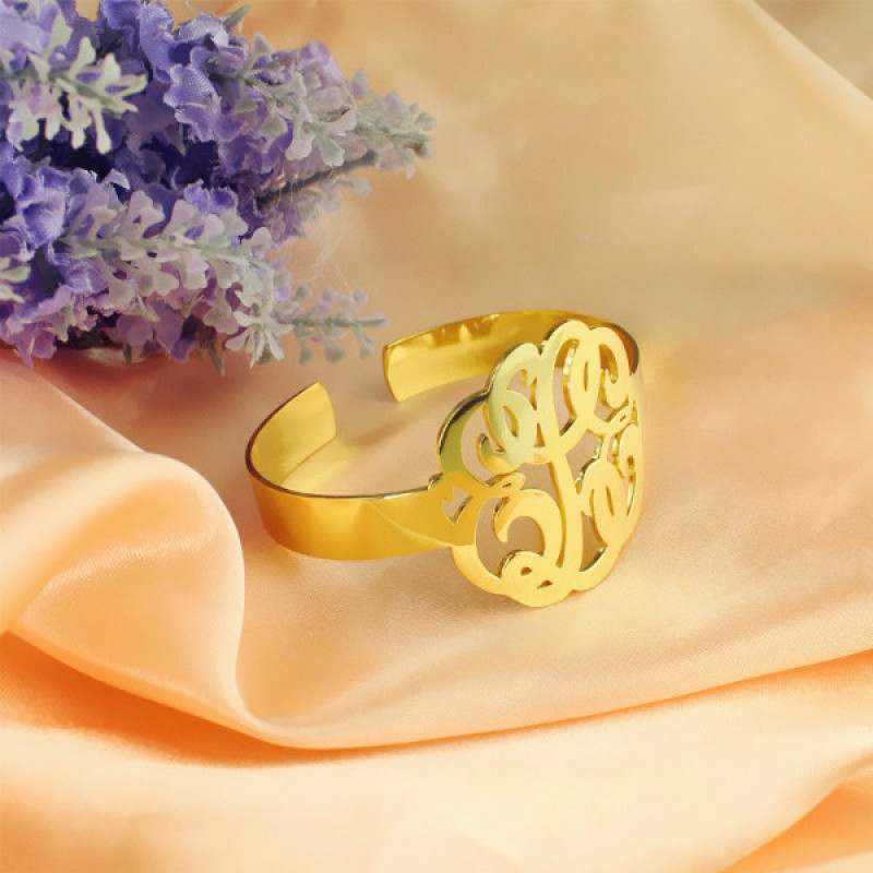 Hand-Drawn Monogram Bracelet Detail Hand-drawn monogram bracelet detail