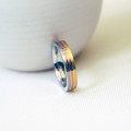 18ct Gold Striped Wedding Ring 18ct gold striped wedding ring product view