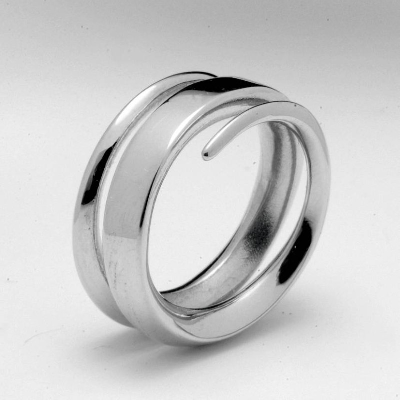 18ct White Gold Full Spiral Ring 18ct White Gold Full Spiral Ring