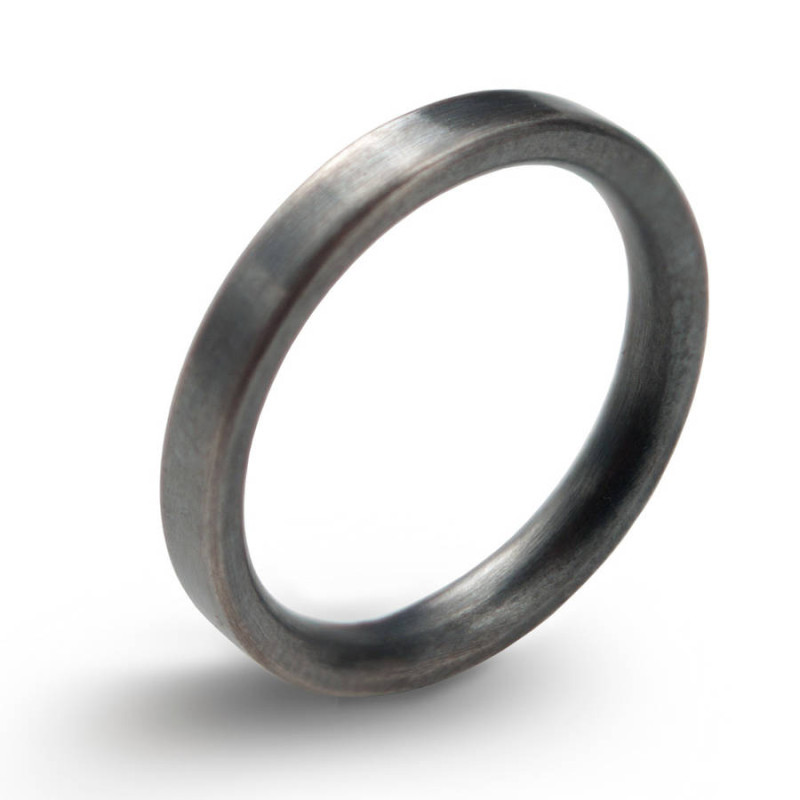 3mm Brushed Matte Flat Court Wedding Ring 3 mm brushed matte flat court wedding ring