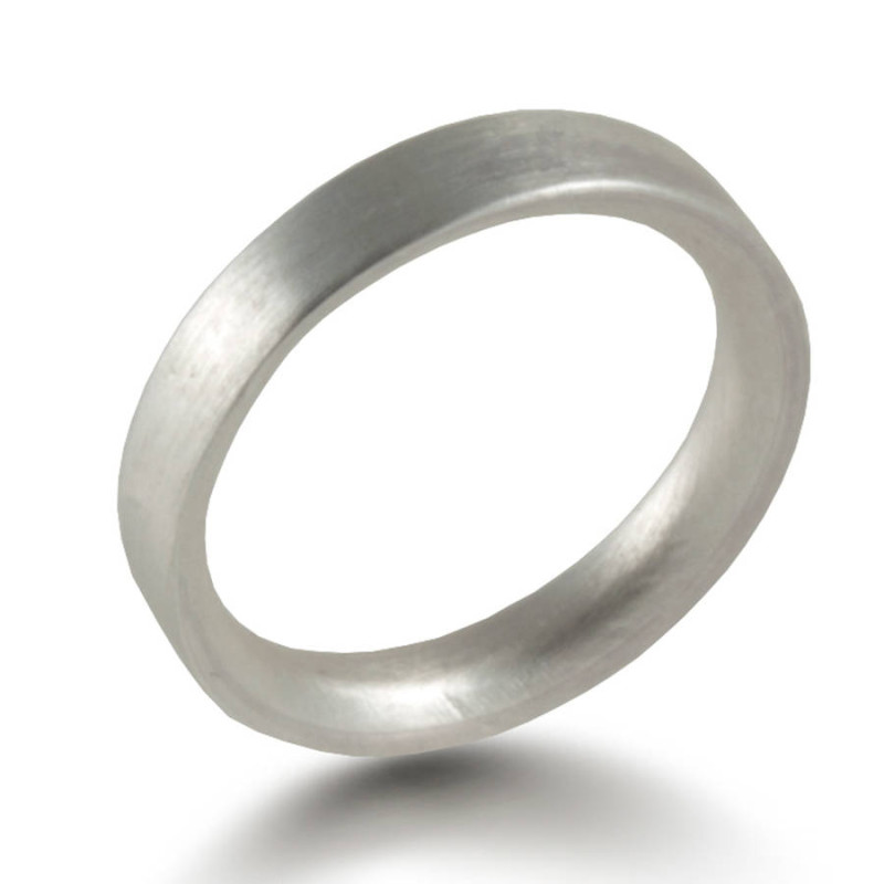 3mm Brushed Matte Flat Court Wedding Ring 3 mm brushed matte flat court wedding ring