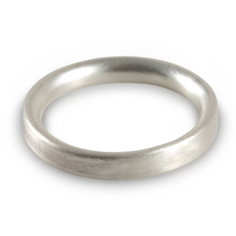 3mm Brushed Matte Flat Court Wedding Ring 3 mm brushed matte flat court wedding ring