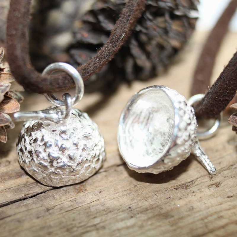 Sterling Silver Acorn Cup Pendant Sterling silver acorn cup pendant