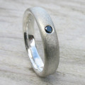 Men's black diamond ring product view