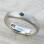Mens Handmade Black Diamond Silver Ring