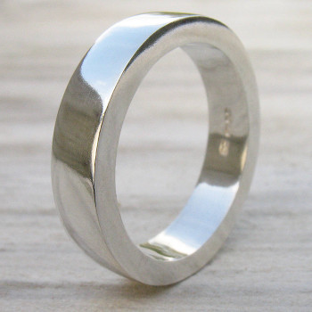 Handmade Chunky Mens Silver Ring