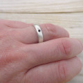 Diamond Silver Ring Set Frosted silver diamond wedding ring set