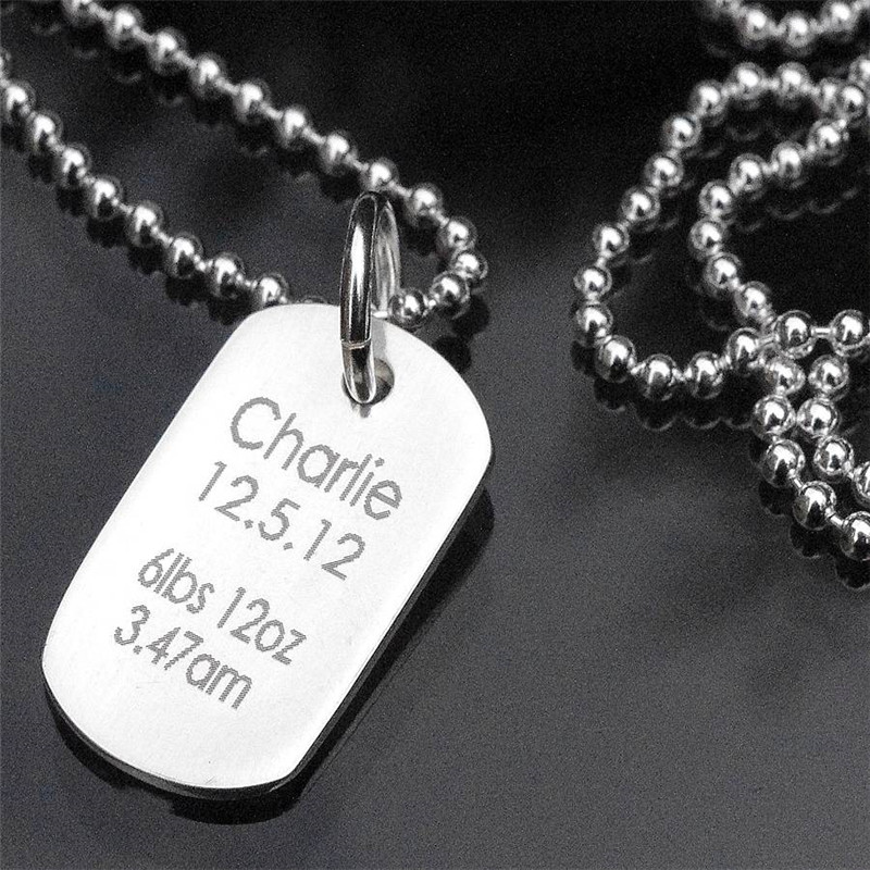 Personalised Print Dog Tag Personalised print dog tag necklace