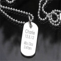 Personalised Print Dog Tag Personalised print dog tag necklace