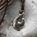 Maori Silver Fish Hook Necklace gallery image