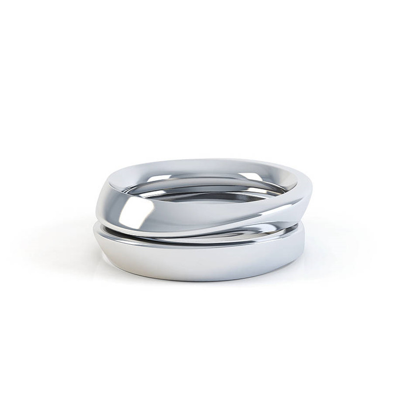 Eternal Twist Ring shown in a white gold colour finish