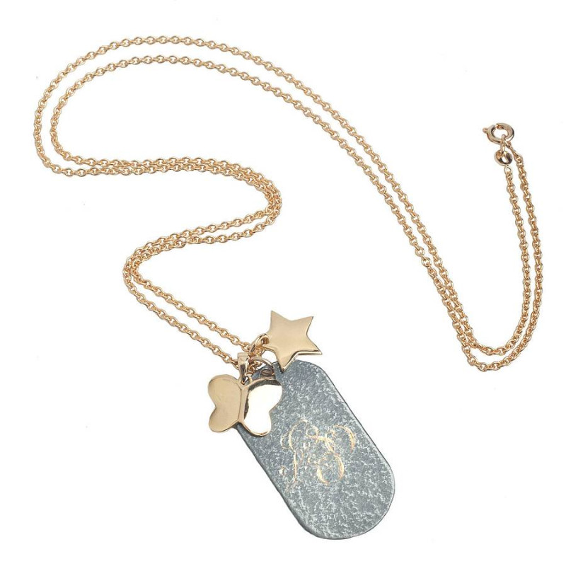 Military Tag Necklace Engraving Detail Engraving detail on military tag necklace