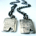 Personalised Dual Heart Tag Necklace Personalised Dual Heart Tag Necklace with a heart tag and chain