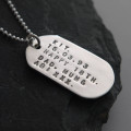 Personalised Silver Identity Dog Tag Personalised silver identity dog tag jewellery image