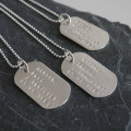 Personalised Silver Identity Dog Tag Personalised silver identity dog tag jewellery image
