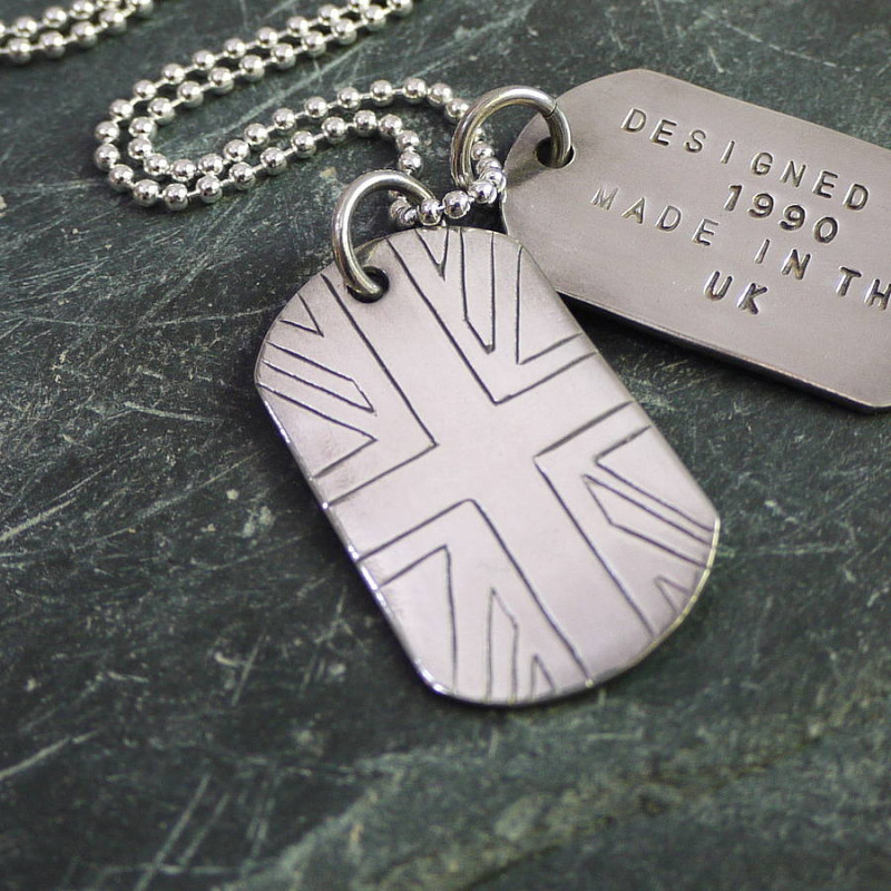 Personalised Silver Identity Dog Tag Personalised silver identity dog tag jewellery image