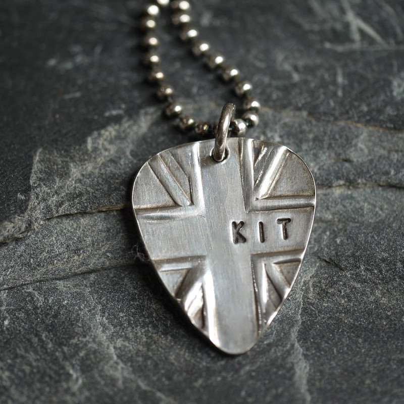 Personalised Union Jack plectrum