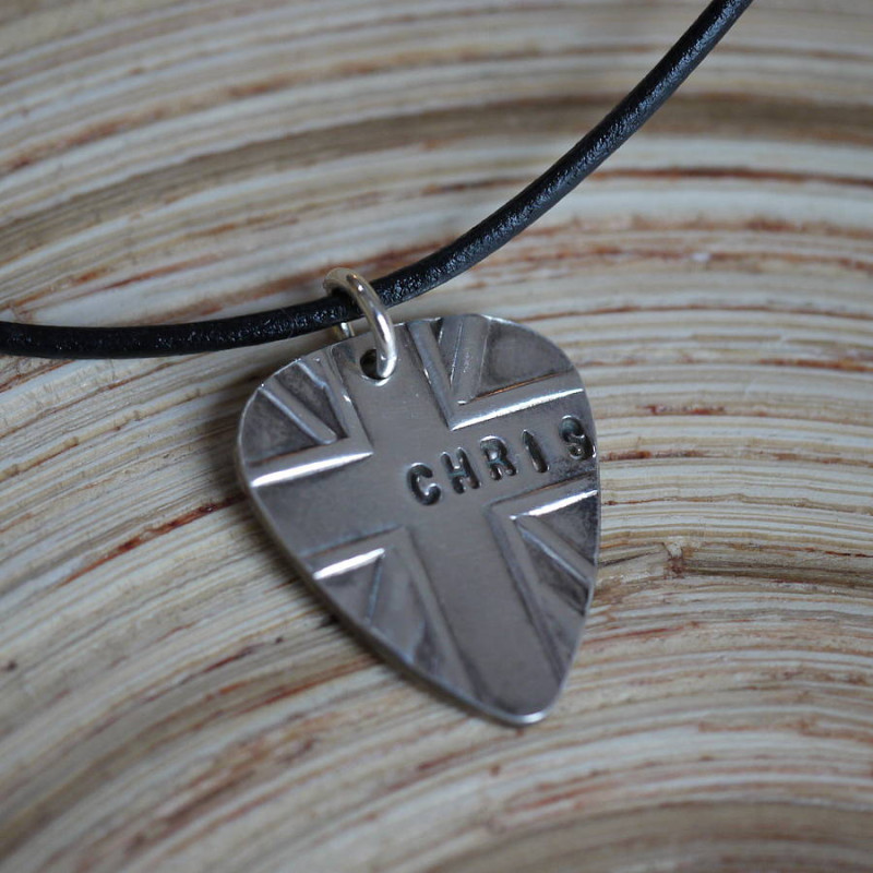 Personalised Union Jack plectrum